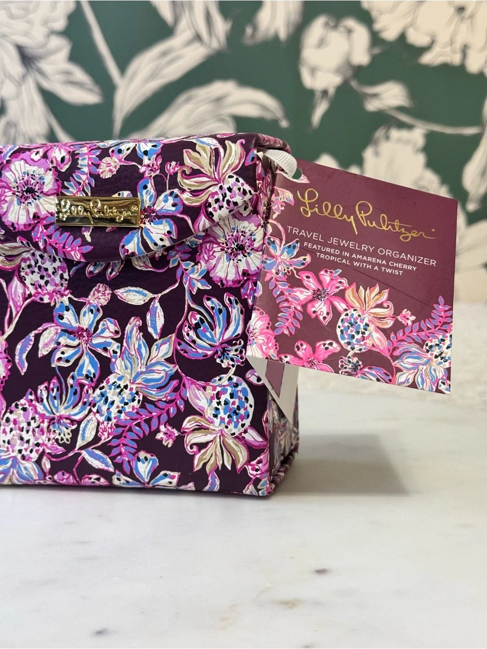 Lilly Pulitzer Purple Floral Travel Jewelry Box NWT